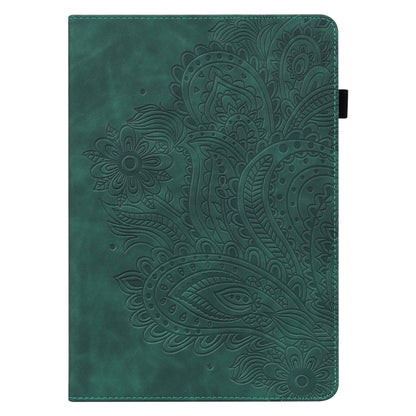 For Samsung Galaxy Tab S5e Peacock Embossed Pattern Leather Tablet Case(Green) by bashfashion