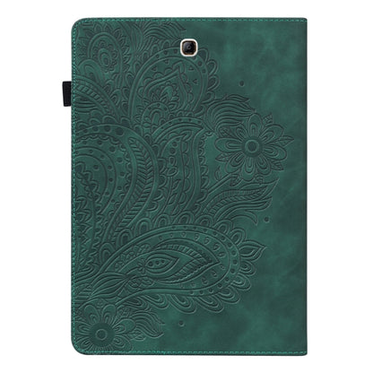 For Samsung Galaxy Tab A 9.7 T550 / T555 Peacock Embossed Pattern Leather Tablet Case(Green) by bashfashion
