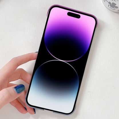 For iPhone XS / X Frameless Skin Feel Gradient Phone Case(Light Purple + Light Blue) by bashfashion