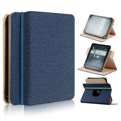 For 6 inch Rotating Universal Leather Tablet Case(Blue) by bashfashion