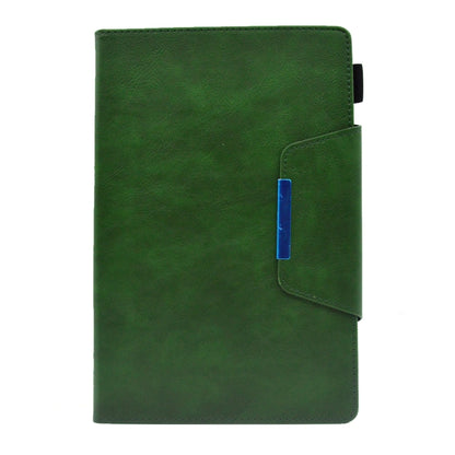 For Samsung Galaxy Tab A8 10.5 2021 Suede Cross Texture Magnetic Clasp Leather Tablet Case(Green) by bashfashion