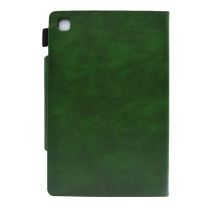 For Samsung Galaxy Tab A8 10.5 2021 Suede Cross Texture Magnetic Clasp Leather Tablet Case(Green) by bashfashion