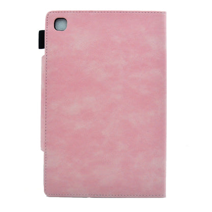 For Samsung Galaxy Tab A8 10.5 2021 Suede Cross Texture Magnetic Clasp Leather Tablet Case(Pink) by bashfashion