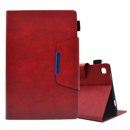 For Samsung Galaxy Tab A8 10.5 2021 Suede Cross Texture Magnetic Clasp Leather Tablet Case(Red) by bashfashion