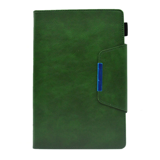 For Samsung Galaxy Tab A7 Lite Suede Cross Texture Magnetic Clasp Leather Tablet Case(Green) by bashfashion