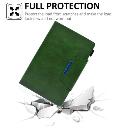 For Samsung Galaxy Tab A7 Lite Suede Cross Texture Magnetic Clasp Leather Tablet Case(Green) by bashfashion
