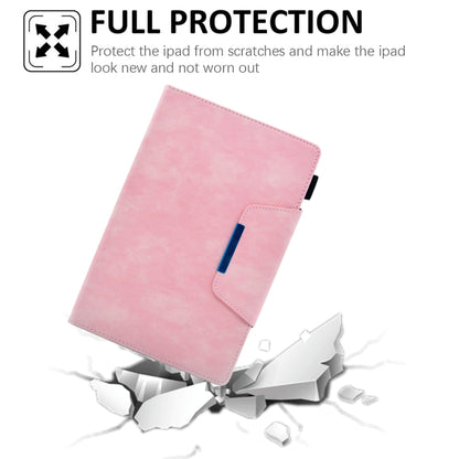 For Samsung Galaxy Tab A7 Lite Suede Cross Texture Magnetic Clasp Leather Tablet Case(Pink) by bashfashion