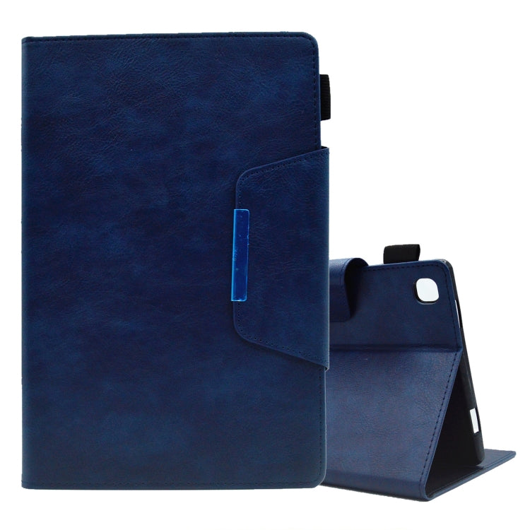 For Samsung Galaxy Tab A7 Lite Suede Cross Texture Magnetic Clasp Leather Tablet Case(Blue) by bashfashion