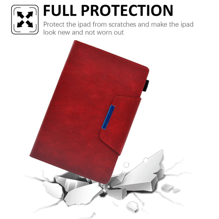 For Samsung Galaxy Tab A7 Lite Suede Cross Texture Magnetic Clasp Leather Tablet Case(Red) by bashfashion