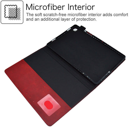 For Samsung Galaxy Tab A7 Lite Suede Cross Texture Magnetic Clasp Leather Tablet Case(Red) by bashfashion