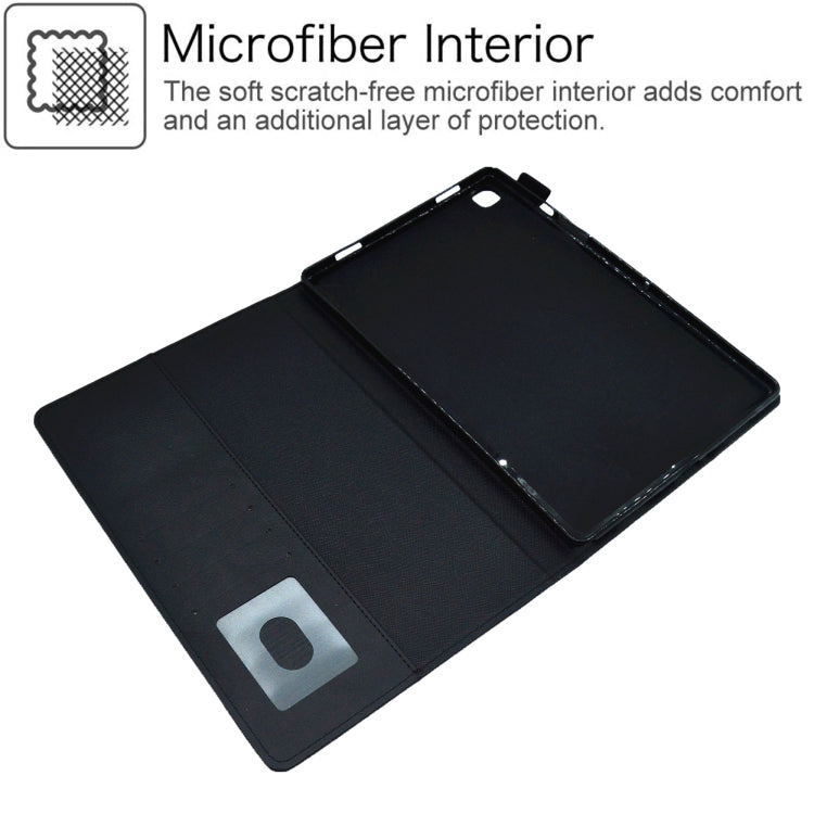 For Samsung Galaxy Tab A7 10.4 2022/2020 Suede Cross Texture Magnetic Clasp Leather Tablet Case(Black) by bashfashion