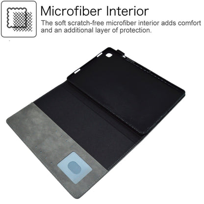 For Samsung Galaxy Tab A7 10.4 2022/2020 Suede Cross Texture Magnetic Clasp Leather Tablet Case(Grey) by bashfashion