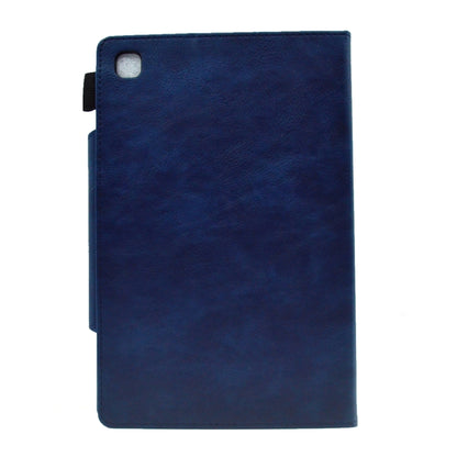 For Samsung Galaxy Tab A7 10.4 2022/2020 Suede Cross Texture Magnetic Clasp Leather Tablet Case(Blue) by bashfashion