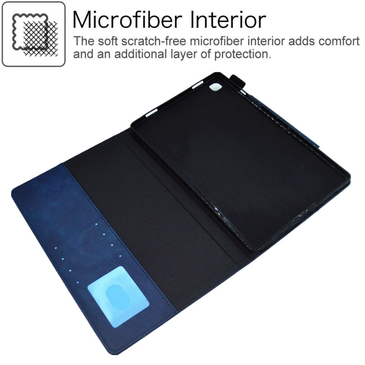 For Samsung Galaxy Tab A7 10.4 2022/2020 Suede Cross Texture Magnetic Clasp Leather Tablet Case(Blue) by bashfashion