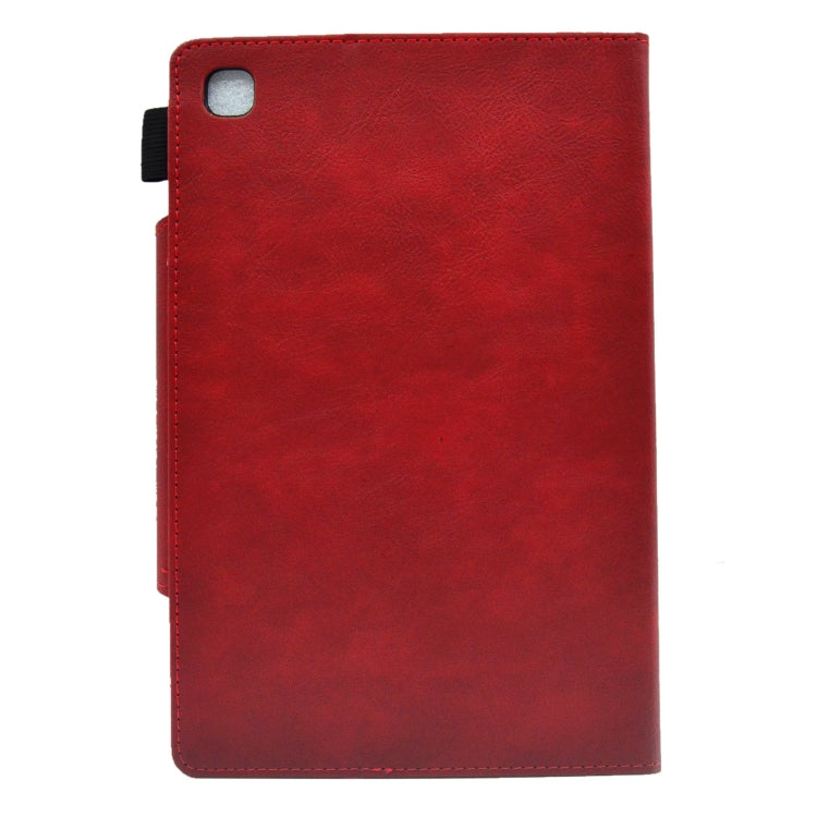 For Samsung Galaxy Tab A7 10.4 2022/2020 Suede Cross Texture Magnetic Clasp Leather Tablet Case(Red) by bashfashion