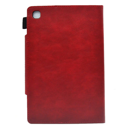 For Samsung Galaxy Tab A7 10.4 2022/2020 Suede Cross Texture Magnetic Clasp Leather Tablet Case(Red) by bashfashion