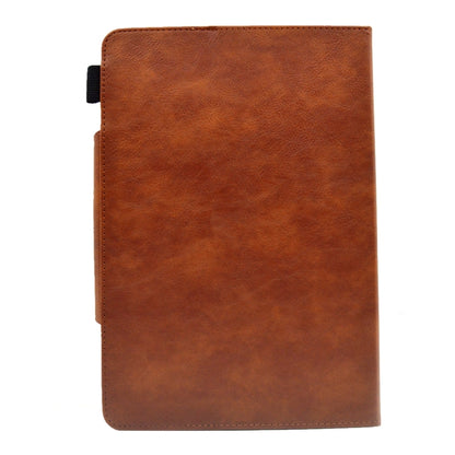 For 10 inch Suede Cross Texture Magnetic Clasp Leather Tablet Case(Brown) by bashfashion