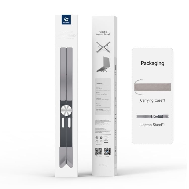 DUX DUCIS Foldable X-shaped Aluminum Laptop Stand(Lead Color) by DUX DUCIS