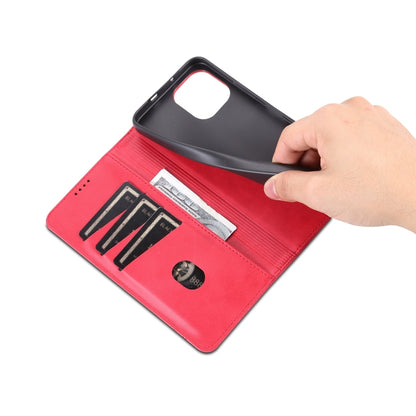 For Huawei Enjoy 50z AZNS Magnetic Calf Texture Flip Leather Phone Case(Red) by AZNS