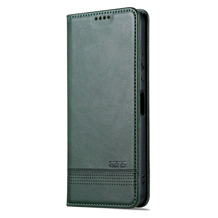 For Huawei Enjoy 50z AZNS Magnetic Calf Texture Flip Leather Phone Case(Dark Green) by AZNS