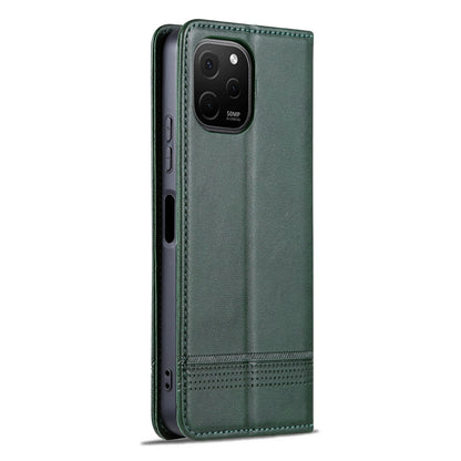 For Huawei Enjoy 50z AZNS Magnetic Calf Texture Flip Leather Phone Case(Dark Green) by AZNS