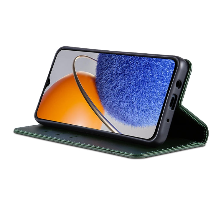 For Huawei Enjoy 50z AZNS Magnetic Calf Texture Flip Leather Phone Case(Dark Green) by AZNS