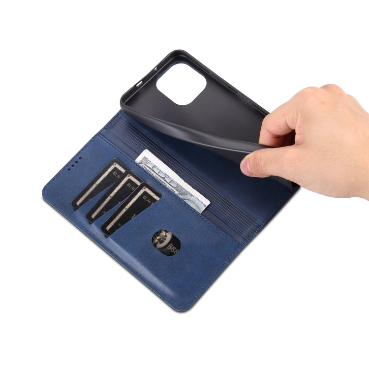 For Huawei Enjoy 50z AZNS Magnetic Calf Texture Flip Leather Phone Case(Dark Blue) by AZNS