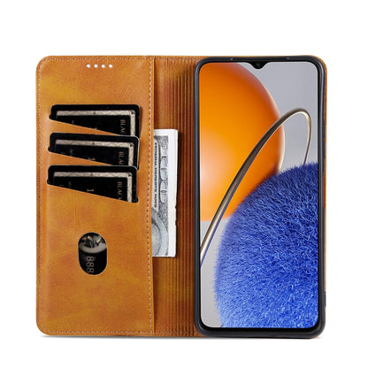 For Huawei Enjoy 50z AZNS Magnetic Calf Texture Flip Leather Phone Case(Light Brown) by AZNS