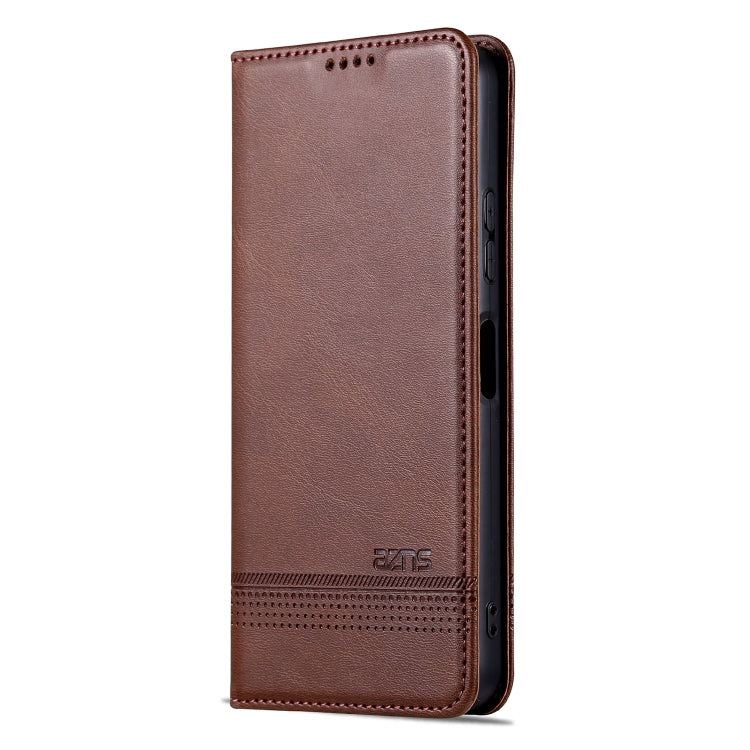 For Huawei Enjoy 50z AZNS Magnetic Calf Texture Flip Leather Phone Case(Dark Brown) by AZNS