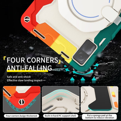 For Xiaomi Redmi Pad Armor Contrast Color Silicone + PC Tablet Case(Colorful Blue) by bashfashion