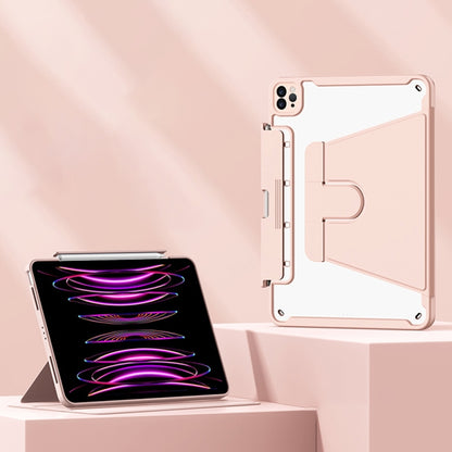 Detachable Rotating Leather Tablet Case For iPad 2025 / 2022(Pink) by bashfashion