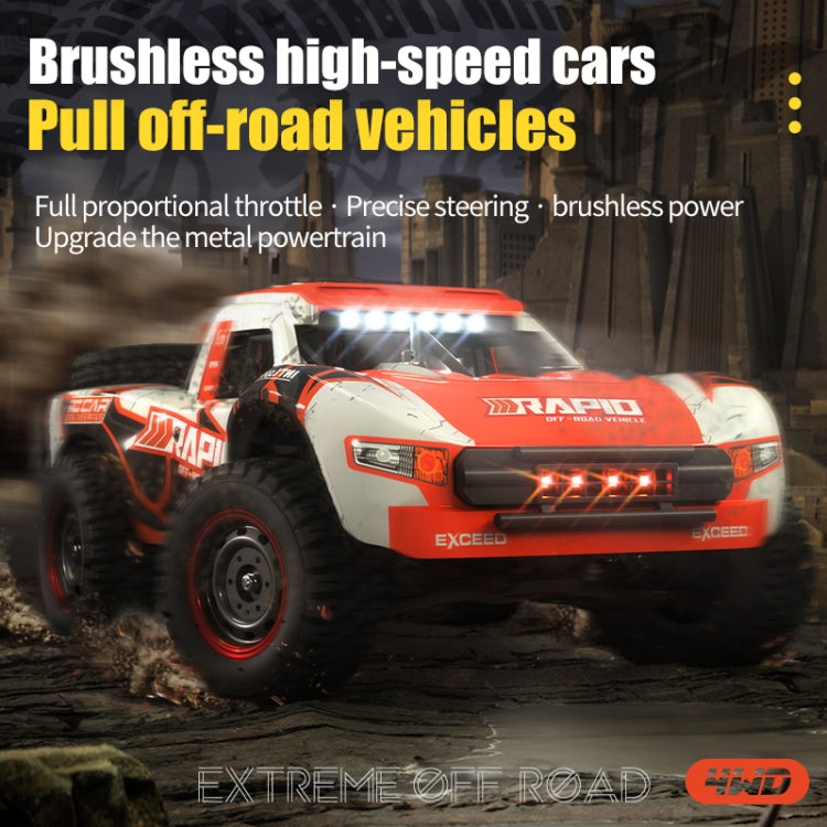 JJR/C Q130 Full-scale Brushless Four-wheel Drive High-speed Pickup RC Car(Orange) by JJR/C