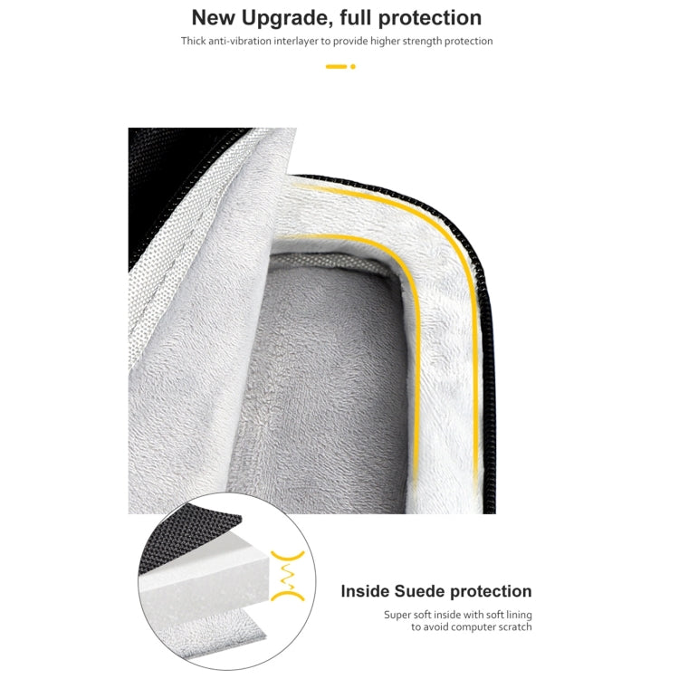 ST11 Polyester Thickened Laptop Bag, Size:13.3 inch(Silver Gray) by bashfashion