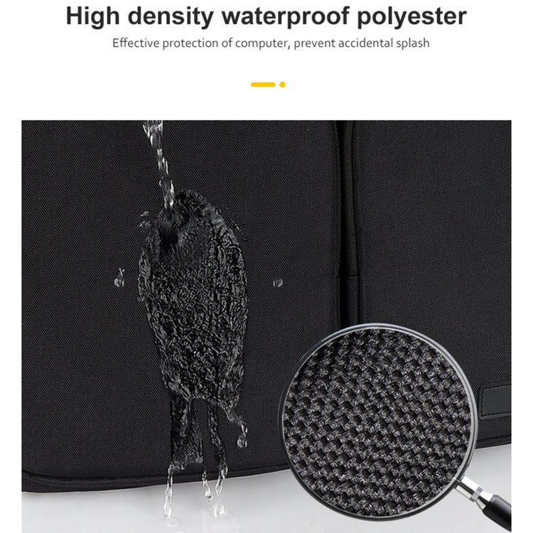 ST11 Polyester Thickened Laptop Bag, Size:15.6 inch(Black) by bashfashion