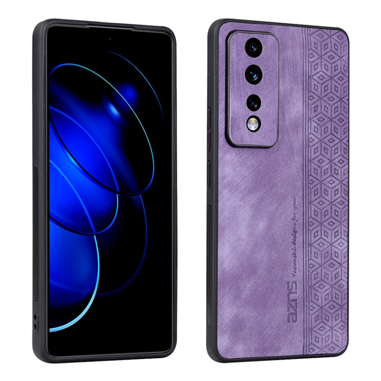 For Honor 80 GT 5G AZNS 3D Embossed Skin Feel Phone Case(Purple) by AZNS