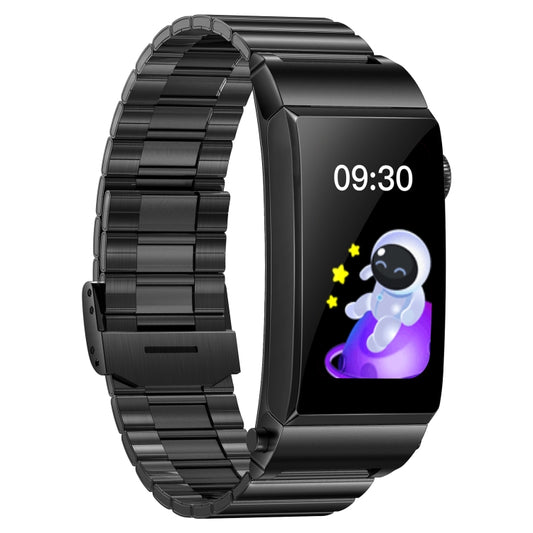 M6 1.5 inch Steel Band Earphone Detachable IP68 Waterproof Smart Watch Support Bluetooth Call(Black) by bashfashion