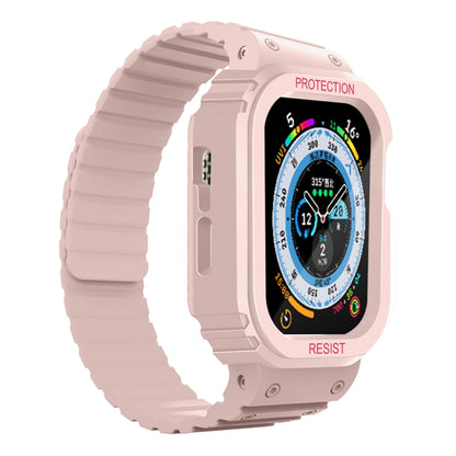 Silicone Integrated Frame Watch Band For Apple Watch Ultra 49mm(Pink) by bashfashion