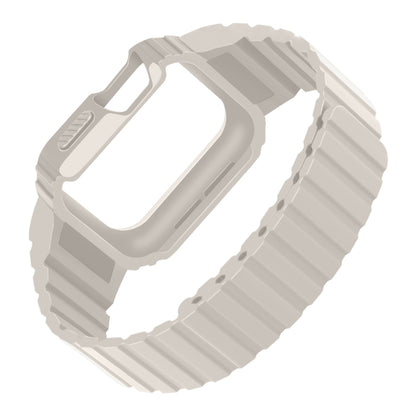 Silicone Integrated Frame Watch Band For Apple Watch Ultra 49mm(Starlight) by bashfashion