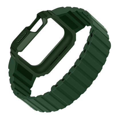 Silicone Integrated Frame Watch Band For Apple Watch Ultra 49mm(Green) by bashfashion