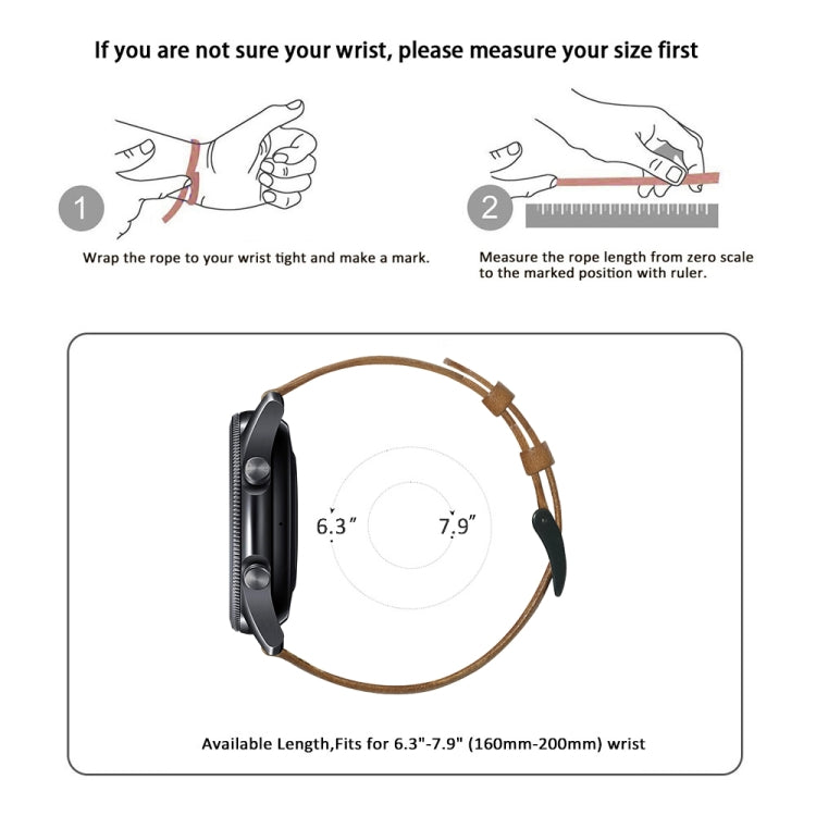 For Samsung Galaxy Watch3 45mm R840 Oil Wax Genuine Leather Watch Band(Yellow Brown) by bashfashion