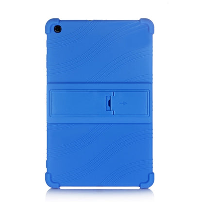 For Galaxy Tab A 10.1 (2019) T510 Tablet PC Silicone Protective Case with Invisible Bracket(Dark Blue) by bashfashion