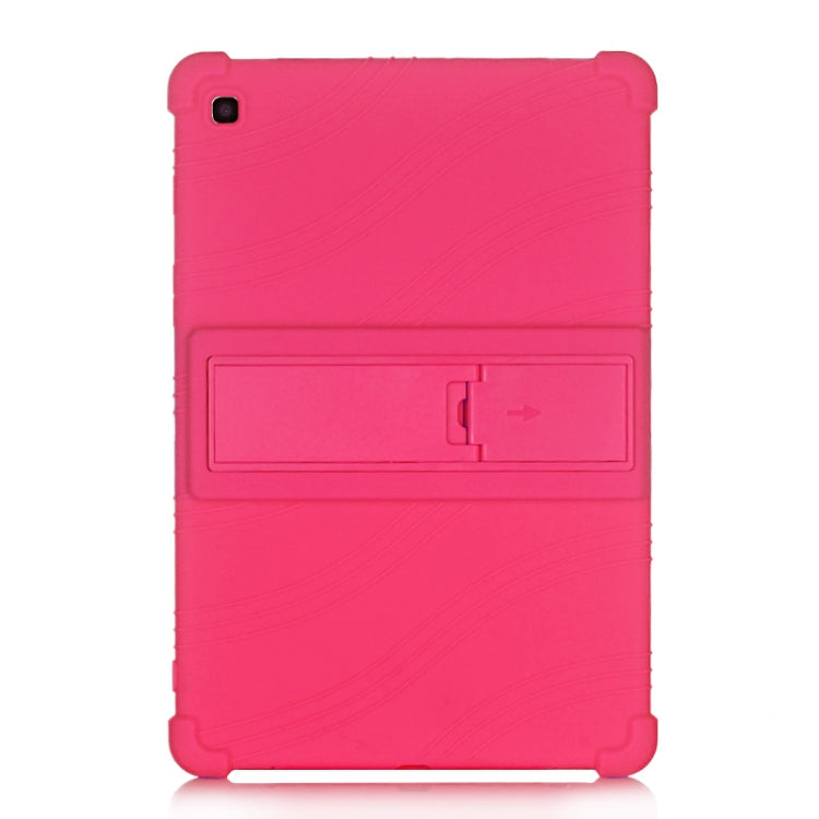 For Galaxy Tab S5e T720 Tablet PC Silicone Protective Case with Invisible Bracket(Rose Red) by bashfashion