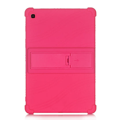 For Galaxy Tab S5e T720 Tablet PC Silicone Protective Case with Invisible Bracket(Rose Red) by bashfashion