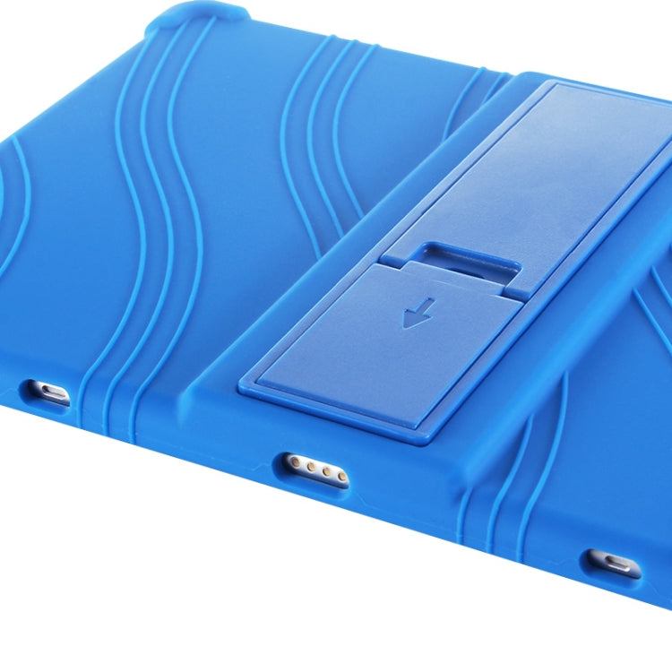 For Galaxy Tab S5e T720 Tablet PC Silicone Protective Case with Invisible Bracket(Rose Red) by bashfashion