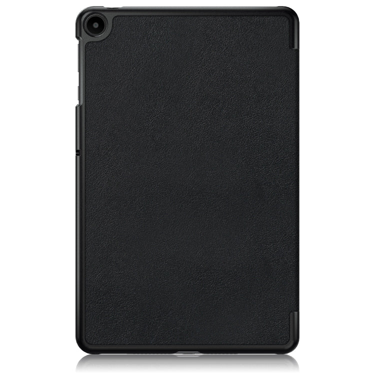 For Huawei Matepad SE 10.4 2022 Custer Pure Color 3-Fold Holder Leather Tablet Case(Black) by bashfashion