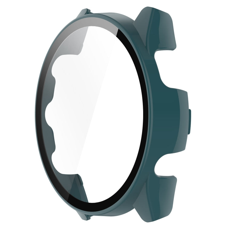 For Garmin Forerunner 265 PC + Tempered Glass Film Integrated Watch Protective Case(Pine Green) by bashfashion