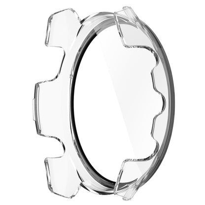 For Garmin Forerunner 265 PC + Tempered Glass Film Integrated Watch Protective Case(Transparent White) by bashfashion