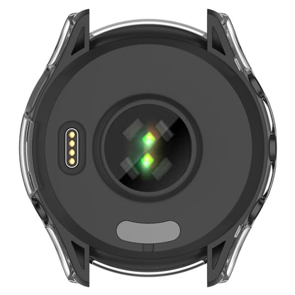 For Garmin Forerunner 265 PC + Tempered Glass Film Integrated Watch Protective Case(Transparent White) by bashfashion