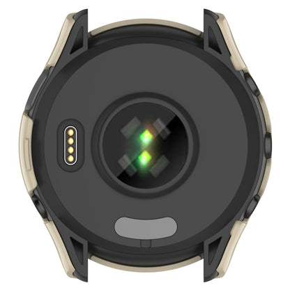 For Garmin Forerunner 265 PC + Tempered Glass Film Integrated Watch Protective Case(Ivory White) by bashfashion