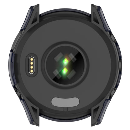 For Garmin Forerunner 265S PC + Tempered Glass Film Integrated Watch Protective Case(Ink Blue) by bashfashion